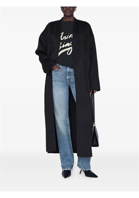 miles sweatshirt chenille signature woman black ANINE BING | A-08-11374BLK26